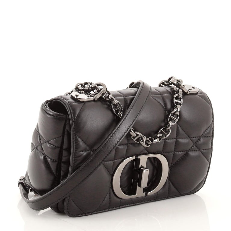Christian Dior Caro Bag Padded Macrocannage Quilt Calfskin Small