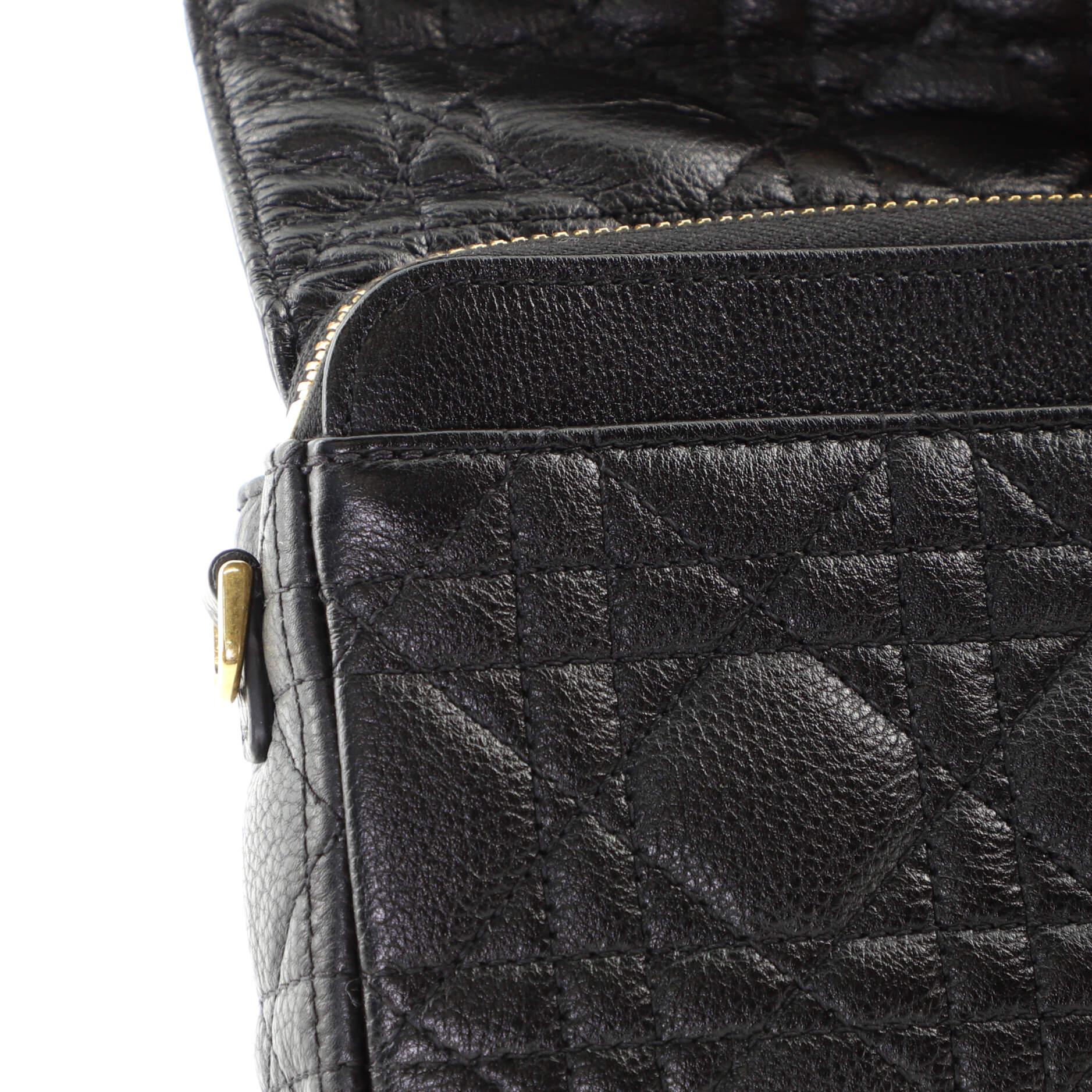 Christian Dior Caro Flap Double Pouch Crossbody Bag Cannage Quilt Calfskin 4
