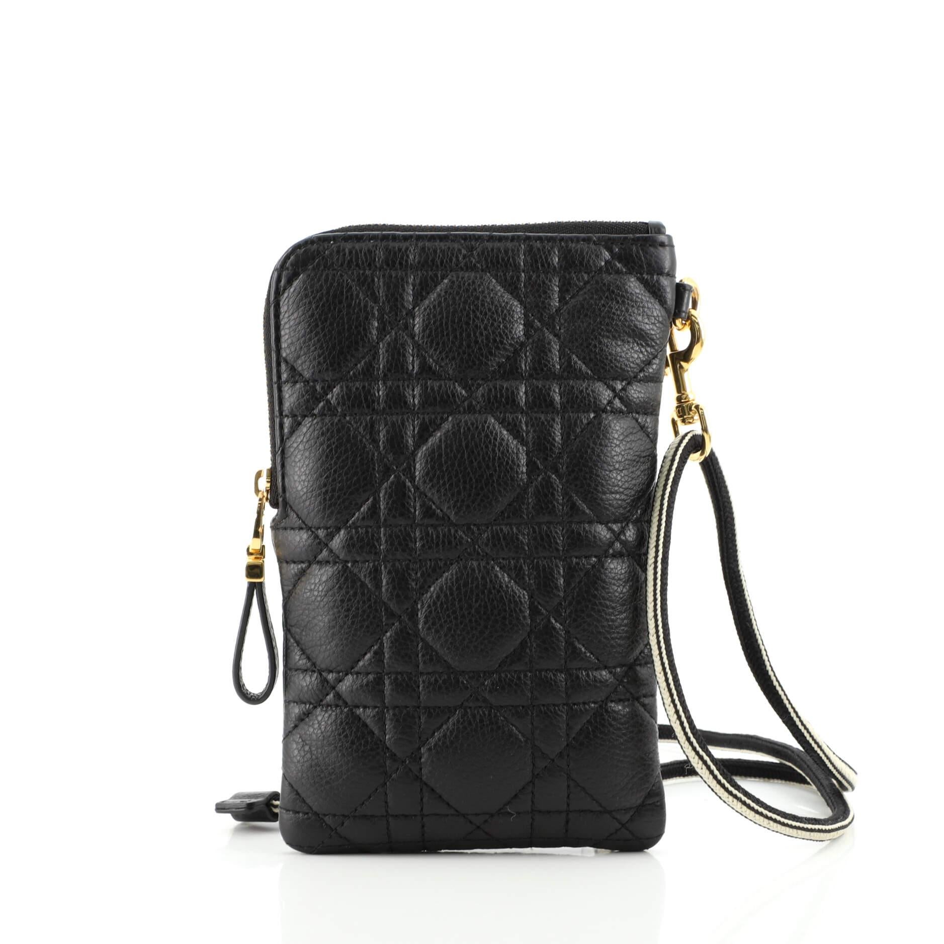 dior caro vertical card holder