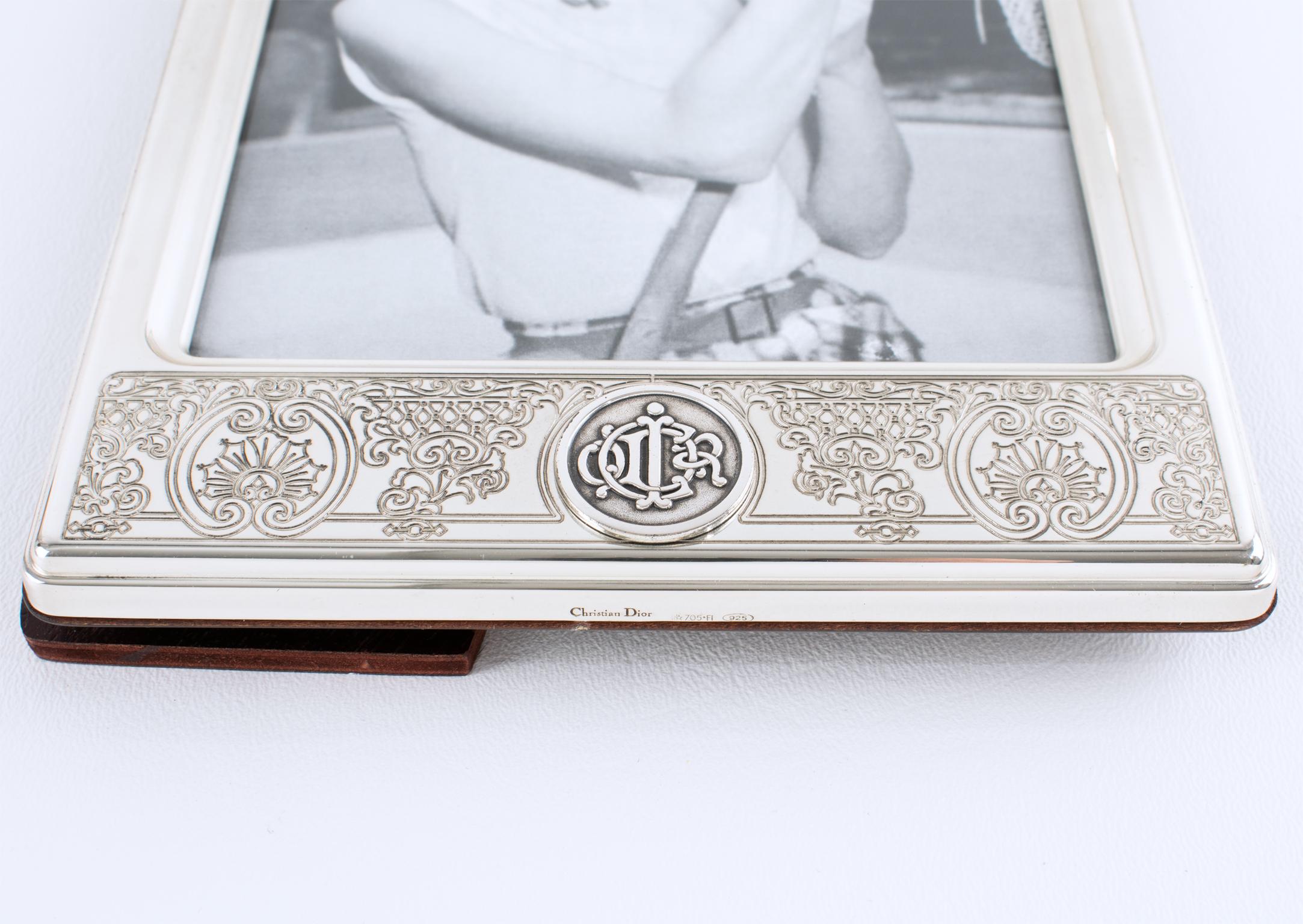 Christian Dior Carved Sterling Silver Picture Frame, circa 1980 For Sale 5