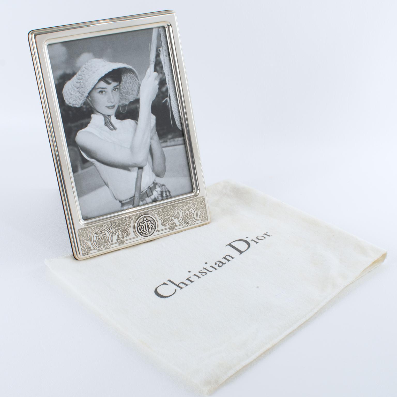Christian Dior Carved Sterling Silver Picture Frame, circa 1980 For Sale 6