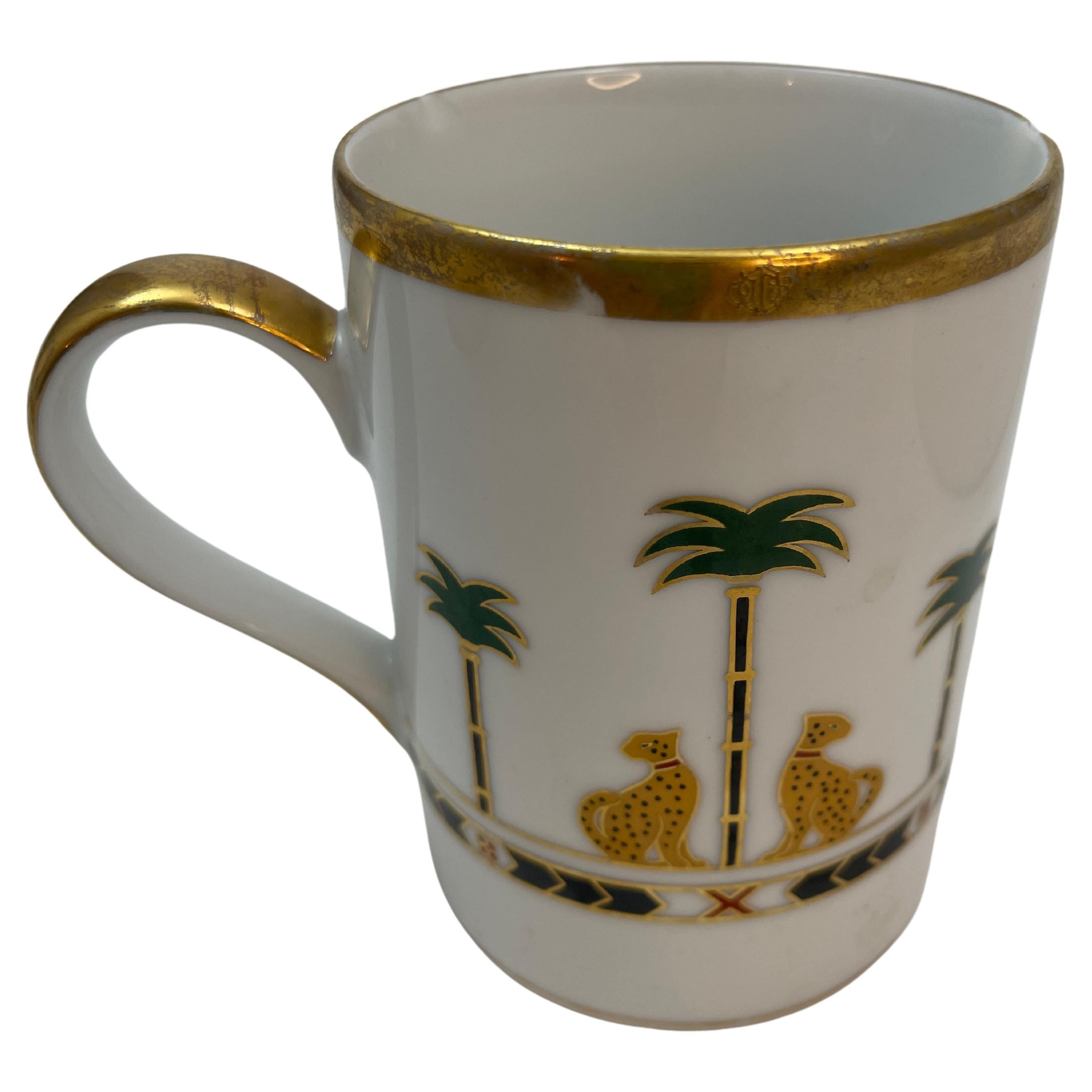 Christian Dior Taza Casablanca Porcelana China Fina Japón con Astilla
