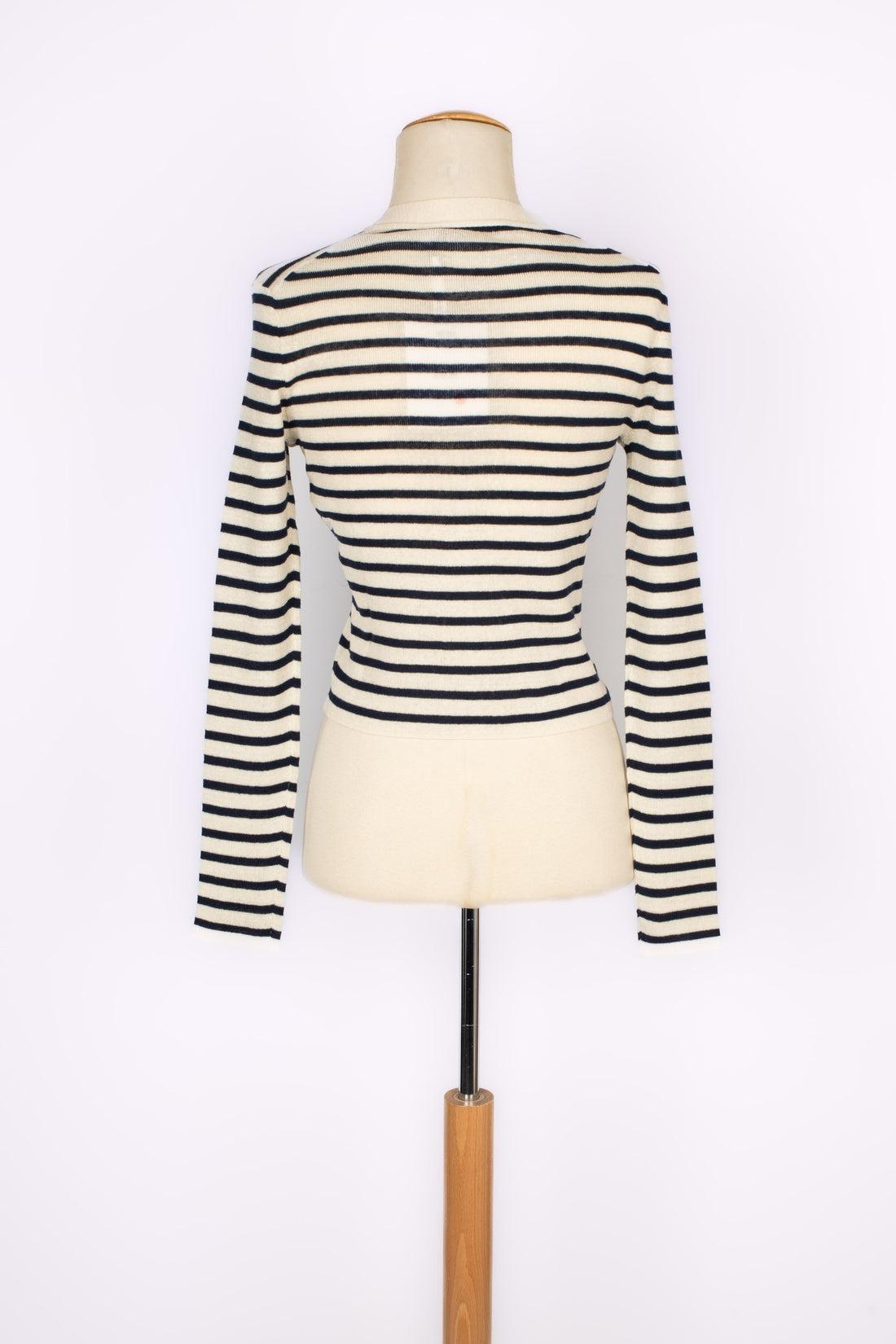 White Christian Dior Cashmere and Linen Cardigan Top For Sale