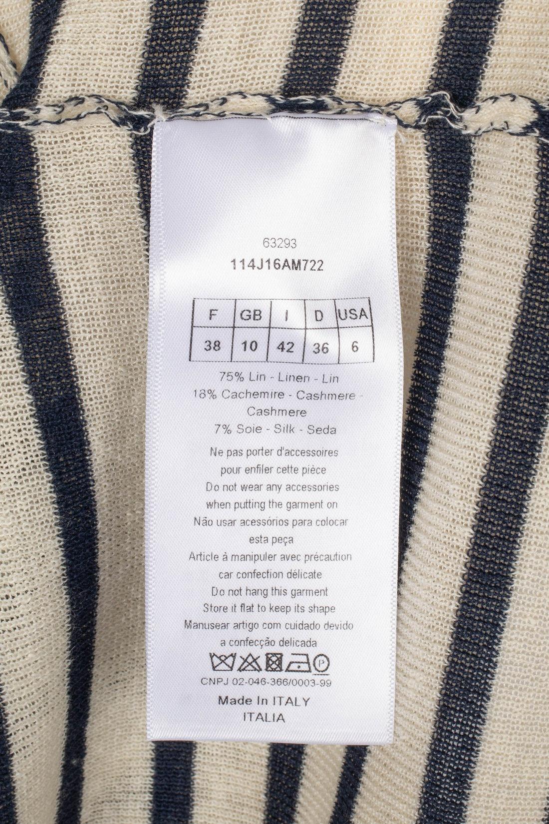 Christian Dior Cashmere and Linen Cardigan Top For Sale 1