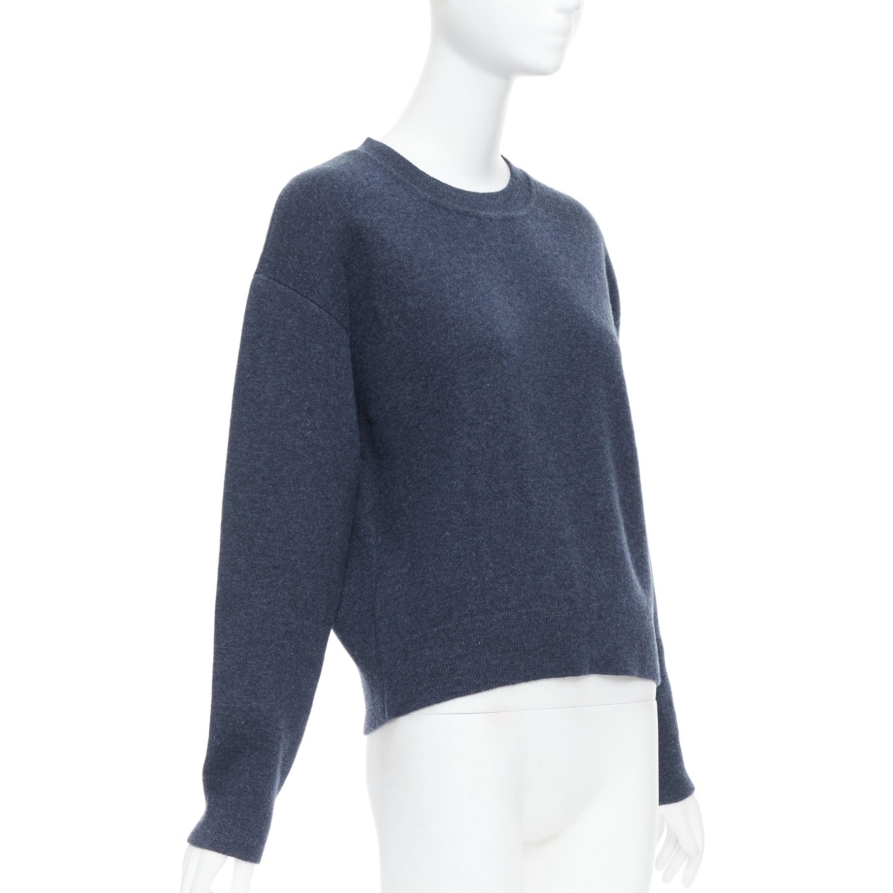 Gray CHRISTIAN DIOR cashmere blend grey blue J'adior 8 boxy sweater FR36 S