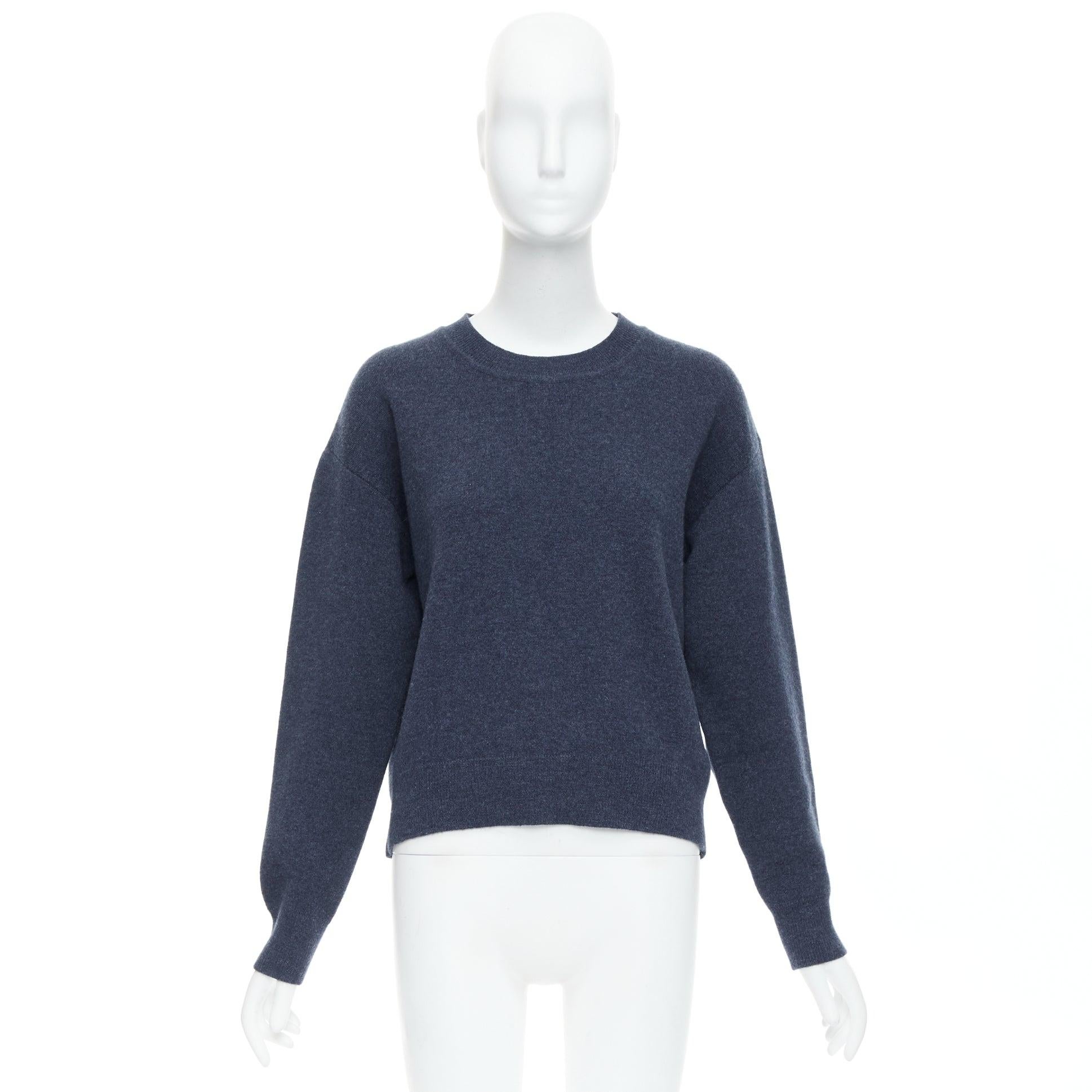CHRISTIAN DIOR cashmere blend grey blue J'adior 8 boxy sweater FR36 S 4