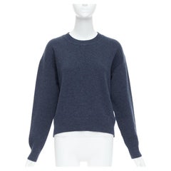 CHRISTIAN DIOR cashmere blend grey blue J'adior 8 boxy sweater FR36 S