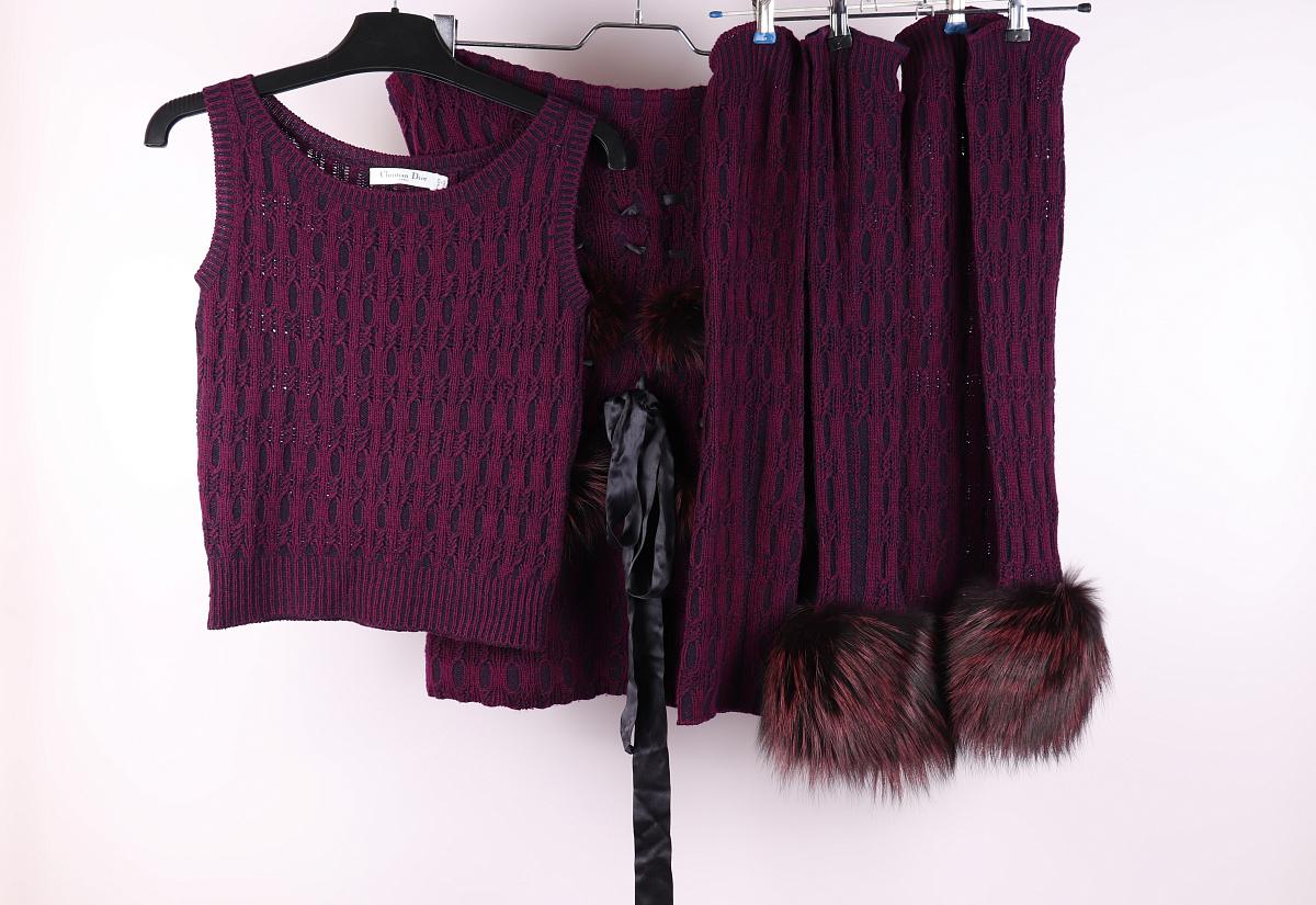 Top, scaldabraccia e scaldamuscoli in cashmere di Christian Dior in vendita 3