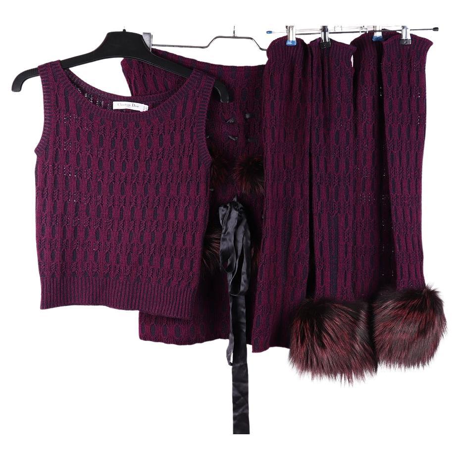 Top, scaldabraccia e scaldamuscoli in cashmere di Christian Dior in vendita
