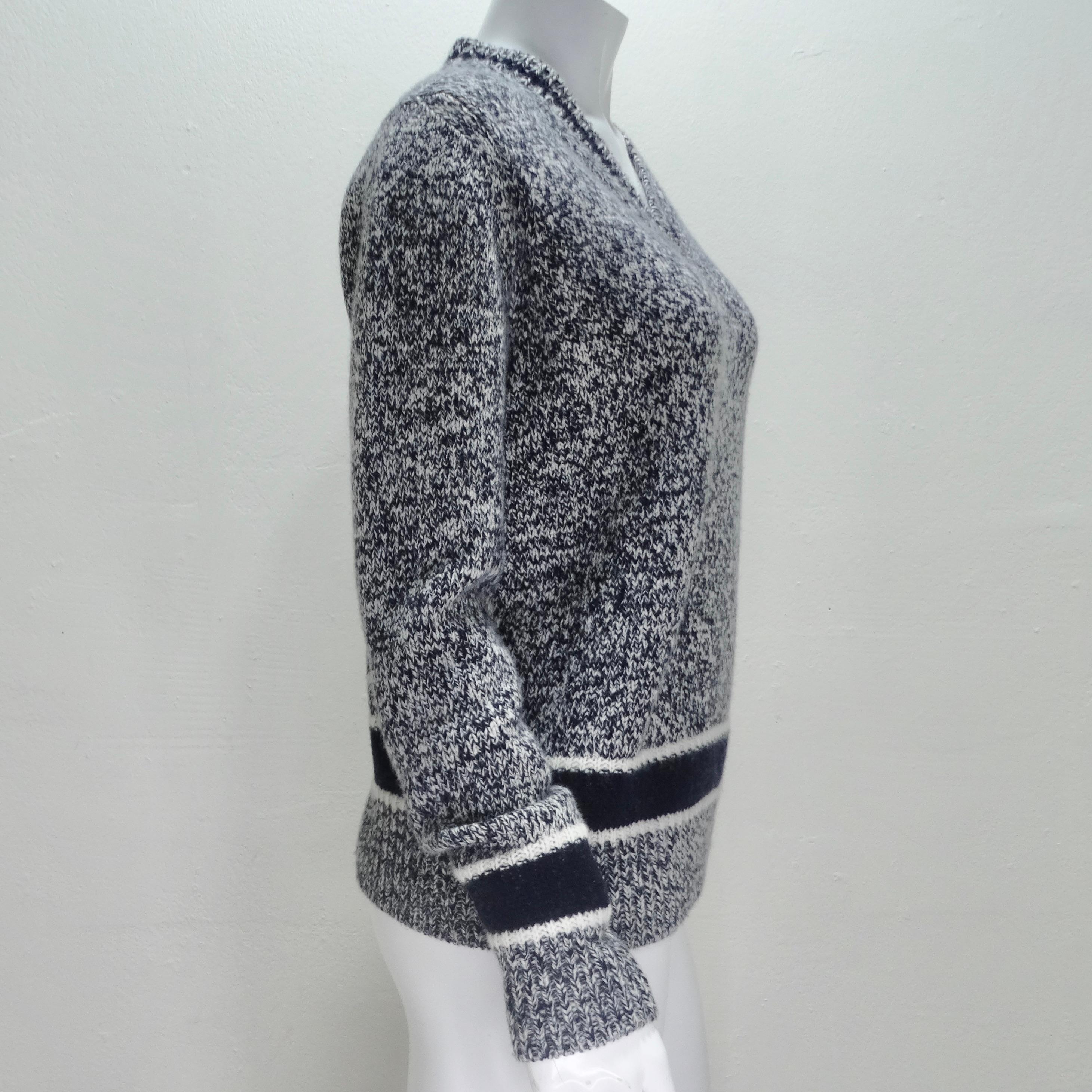 Christian Dior Cashmere V Neck Sweater For Sale 1