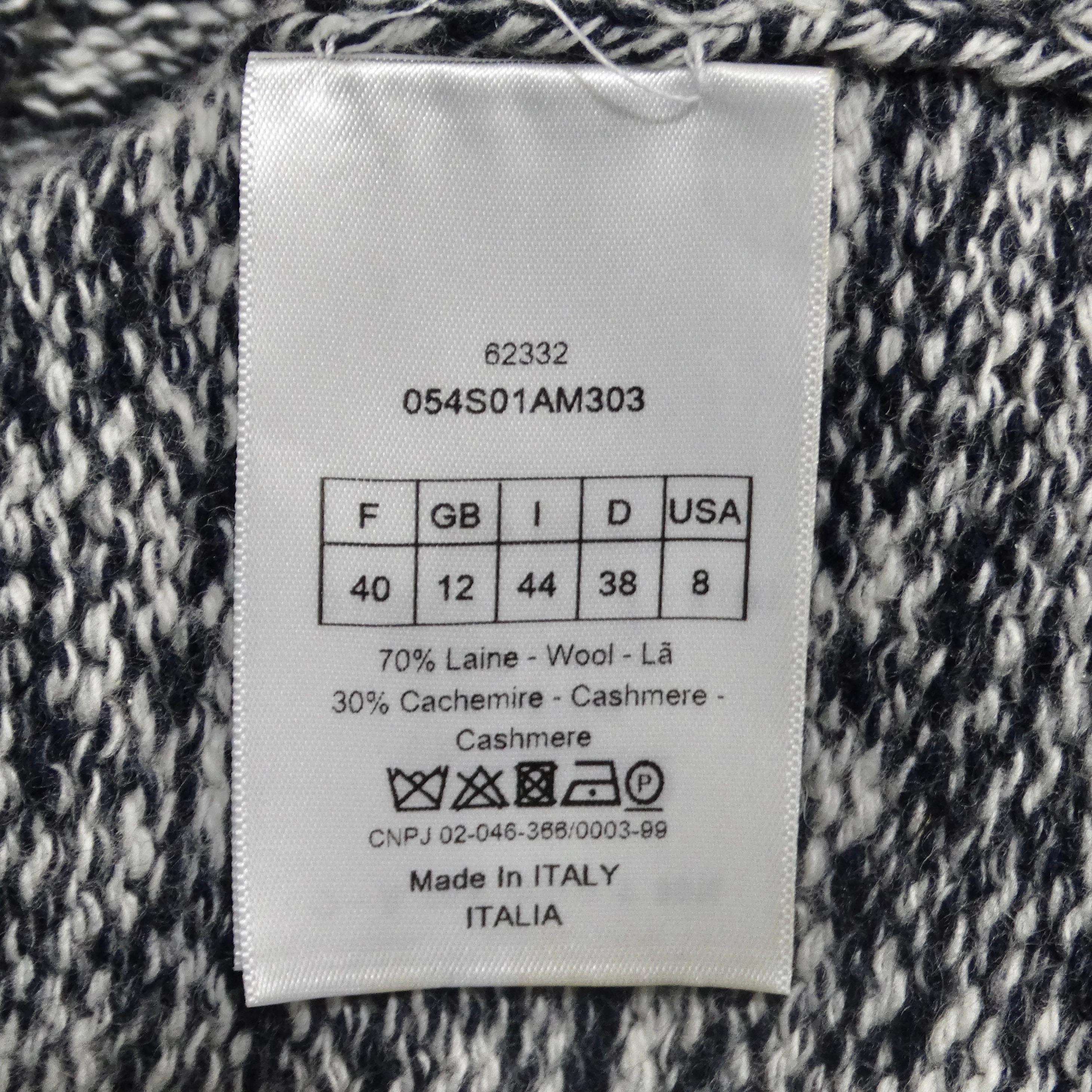 Christian Dior Cashmere V Neck Sweater For Sale 5