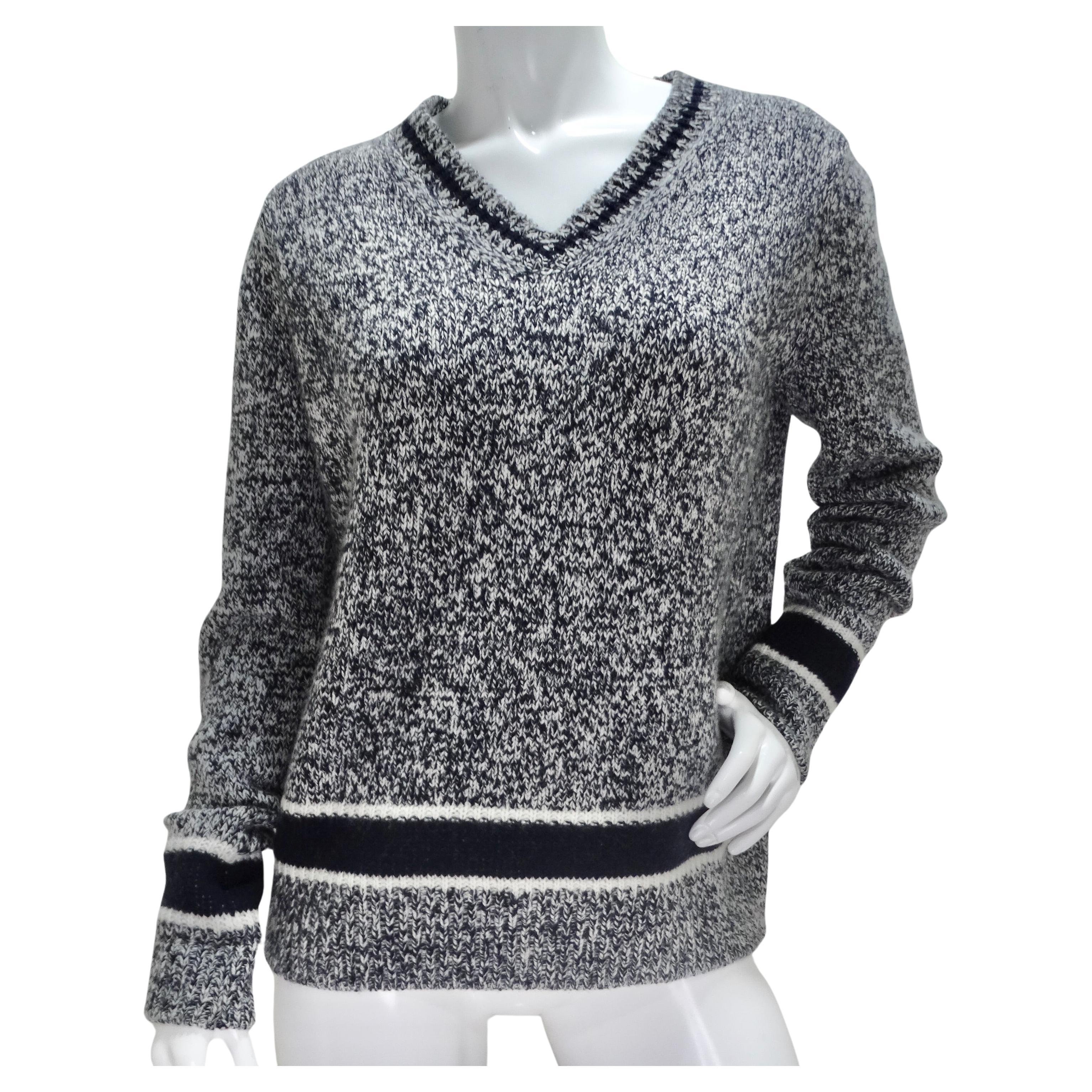 Christian Dior Cashmere V Neck Sweater For Sale