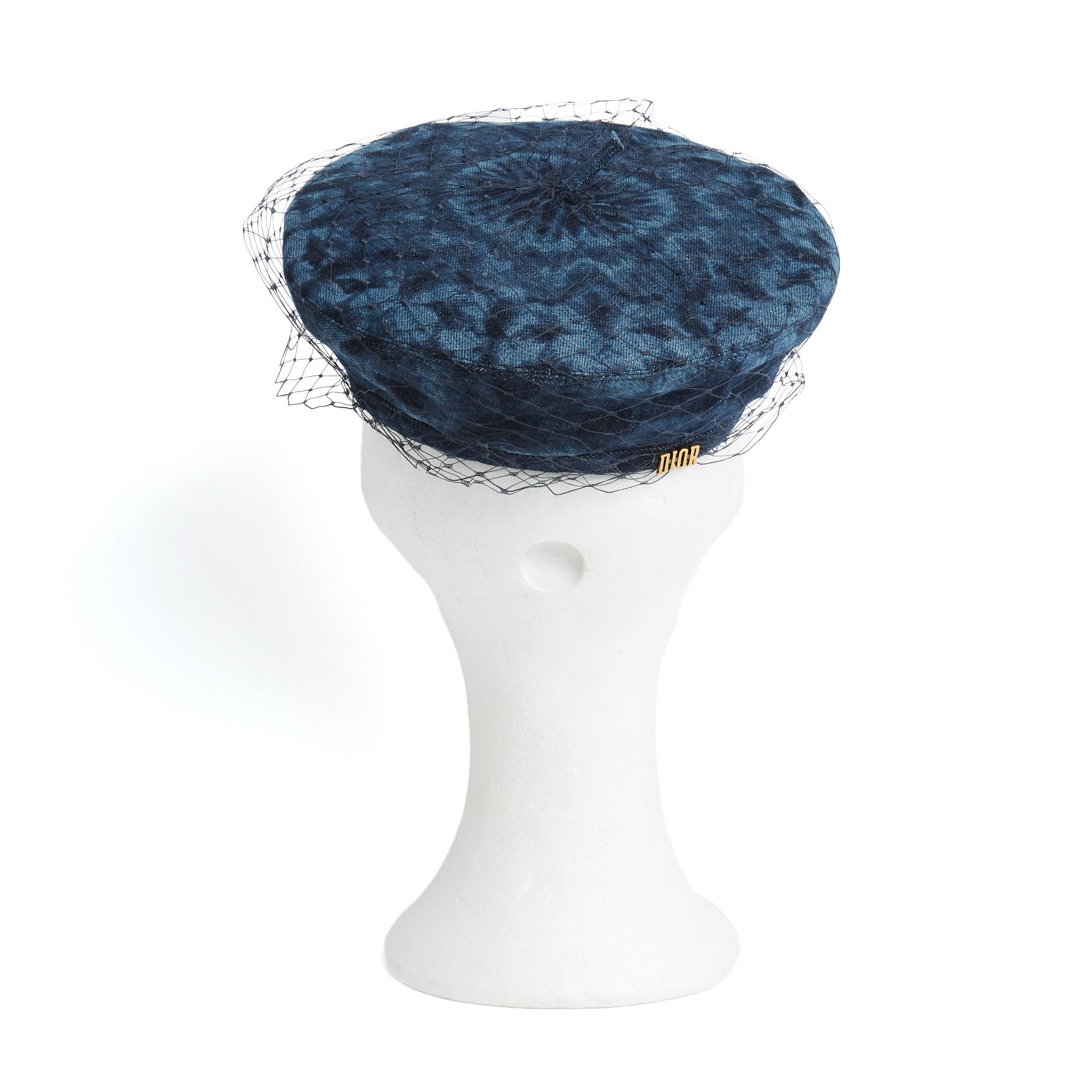 Christian Dior Casquette Arty KaleiDiorscope Printed Denim Beret Size 57 NWT In New Condition In PARIS, FR