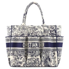 Christian Dior Catherine Tote Embroidered Canvas