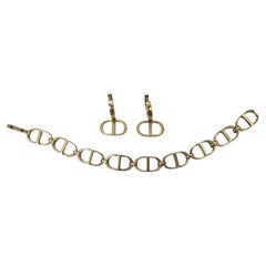 Christian Dior "CD" Bracelet and Earrings 