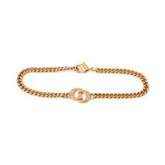 Christian Dior CD Crystal Chain Bracelet