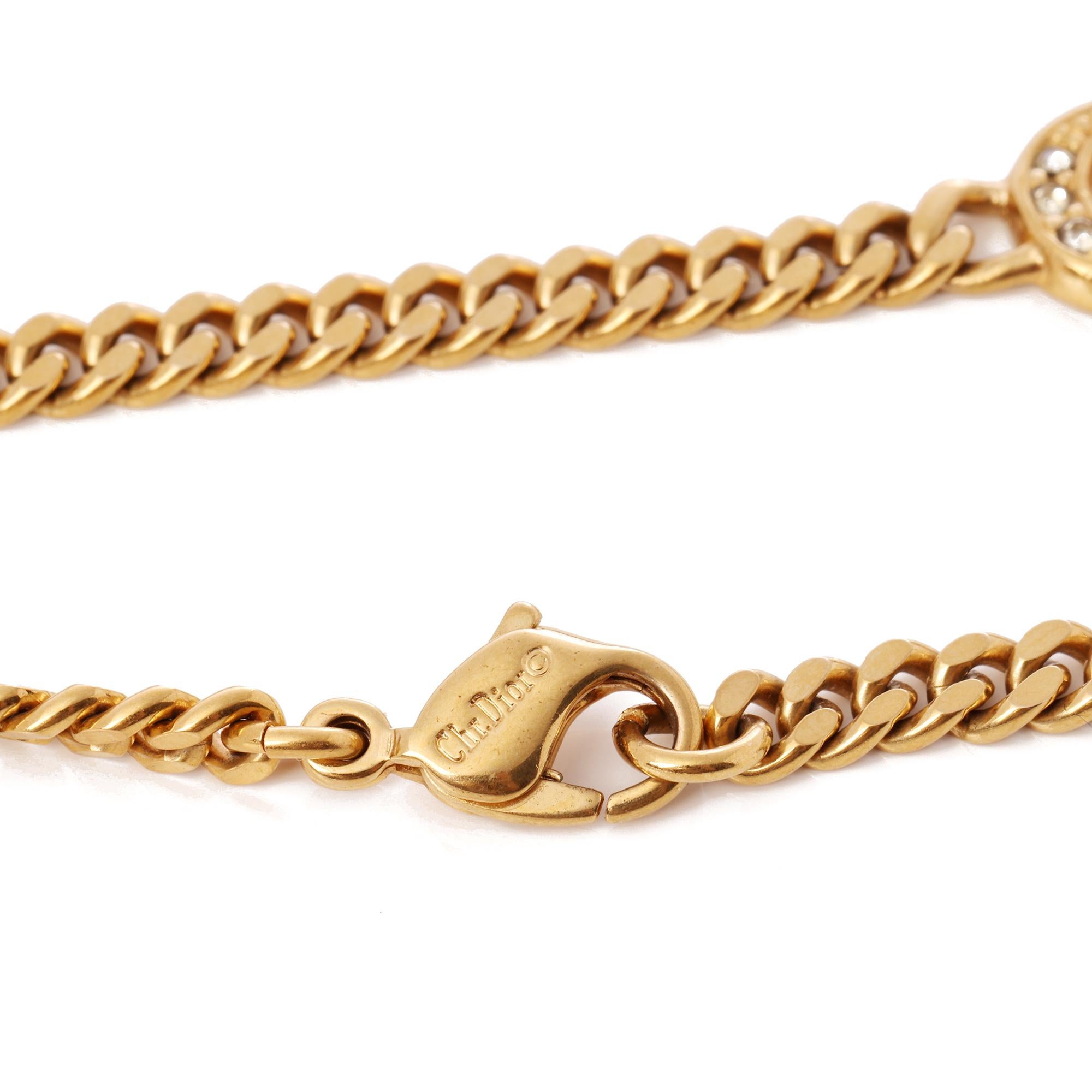 Christian Dior CD Kristall-Kettenarmband (Moderne)