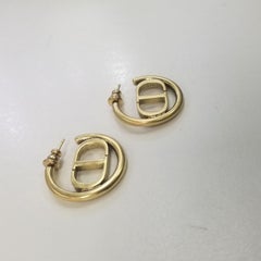 Christian Dior "CD" Hoop Earrings