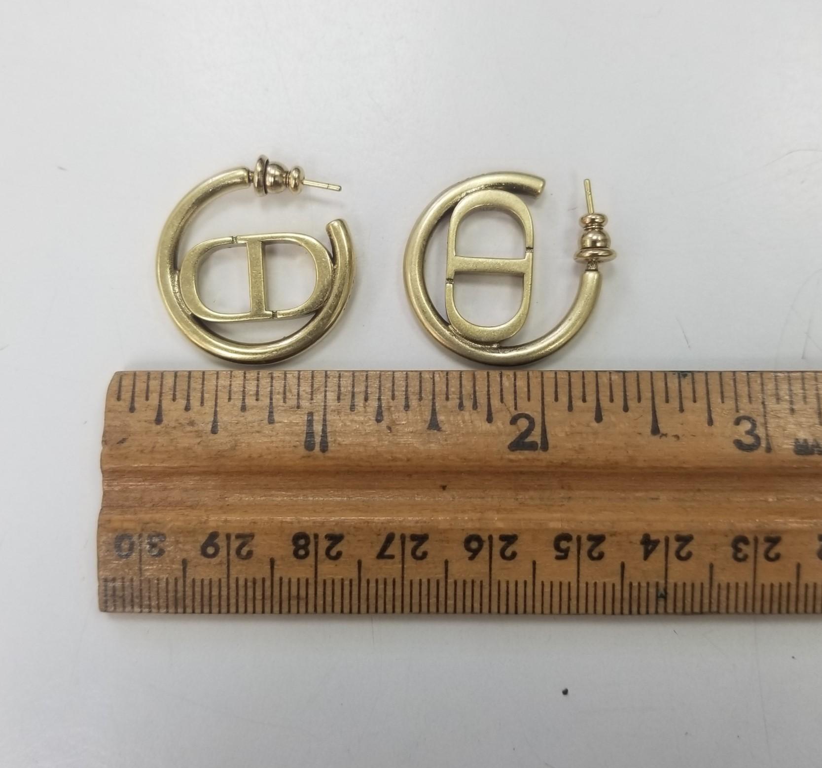 christian dior earrings hoops