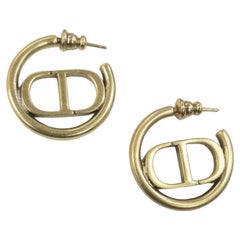 Christian Dior "CD" Hoop Earrings 