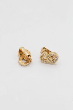 Christian Dior CD initial clip-on earrings, gold-plated metal