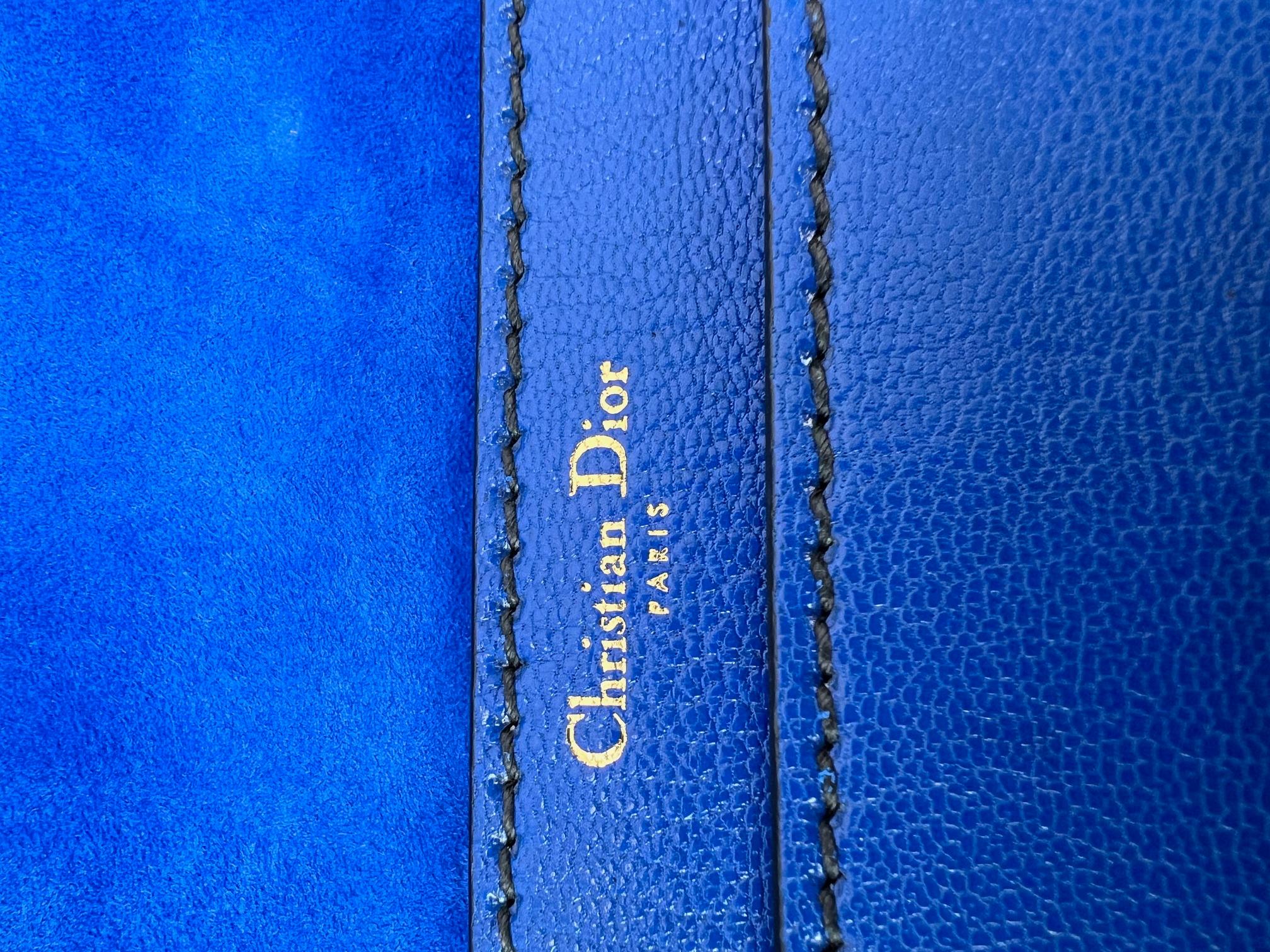 Christian Dior CD J'ADIOR Blue Flap Leather Shoulder Bag For Sale 6