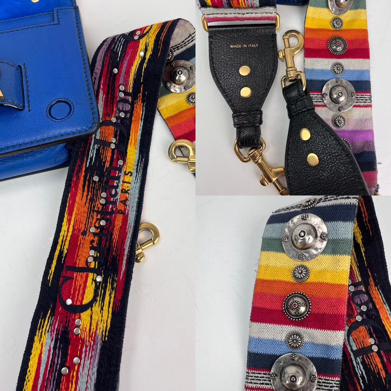 Christian Dior CD J'ADIOR Blue Flap Leather Shoulder Bag In Excellent Condition For Sale In Freehold, NJ