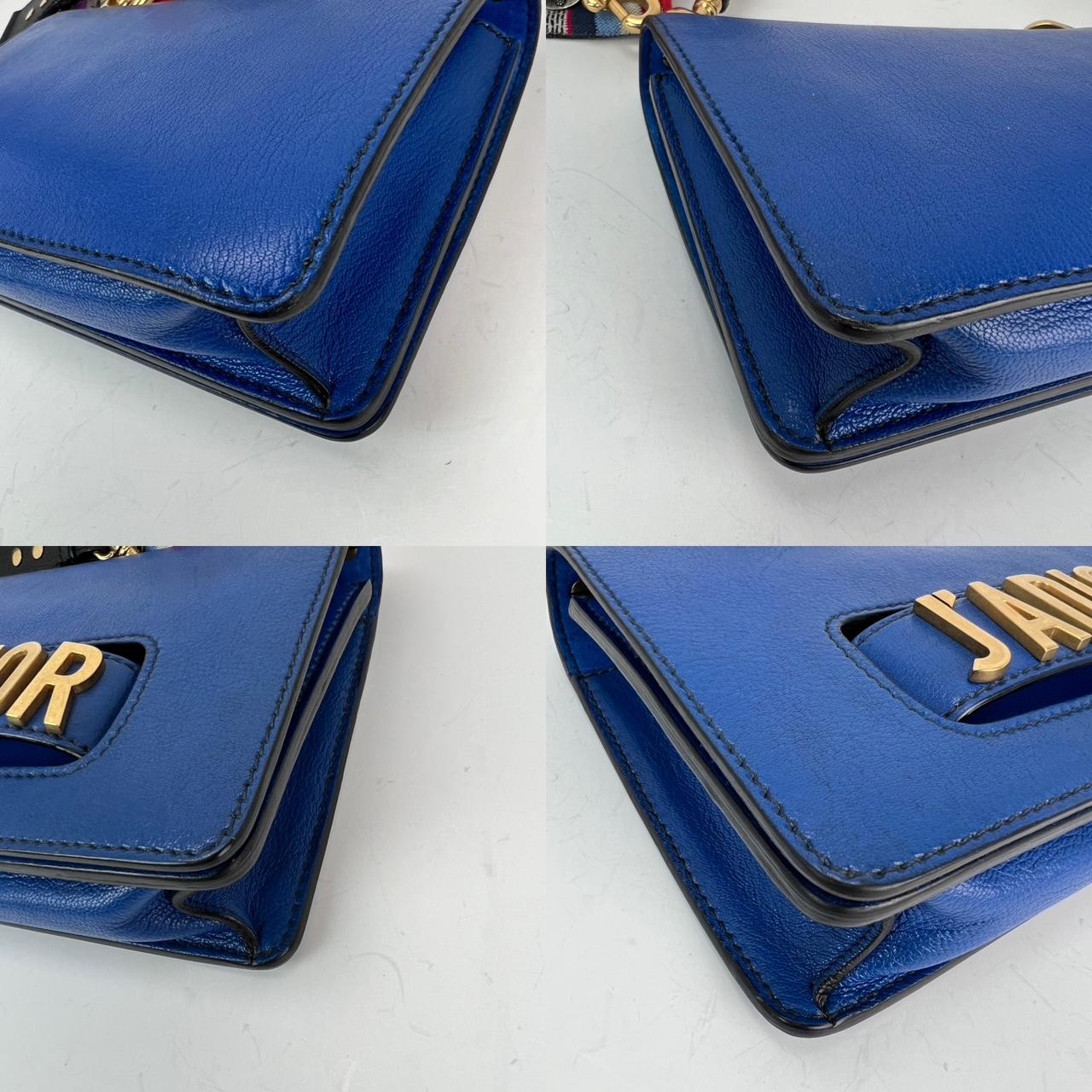 Christian Dior CD J'ADIOR Blue Flap Leather Shoulder Bag For Sale 1