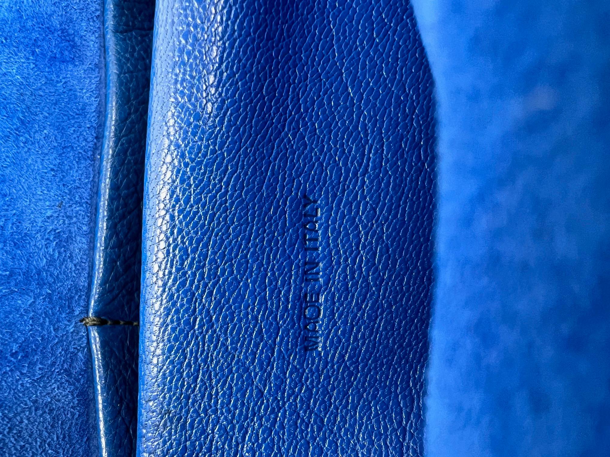 Christian Dior CD J'ADIOR Blue Flap Leather Shoulder Bag For Sale 5