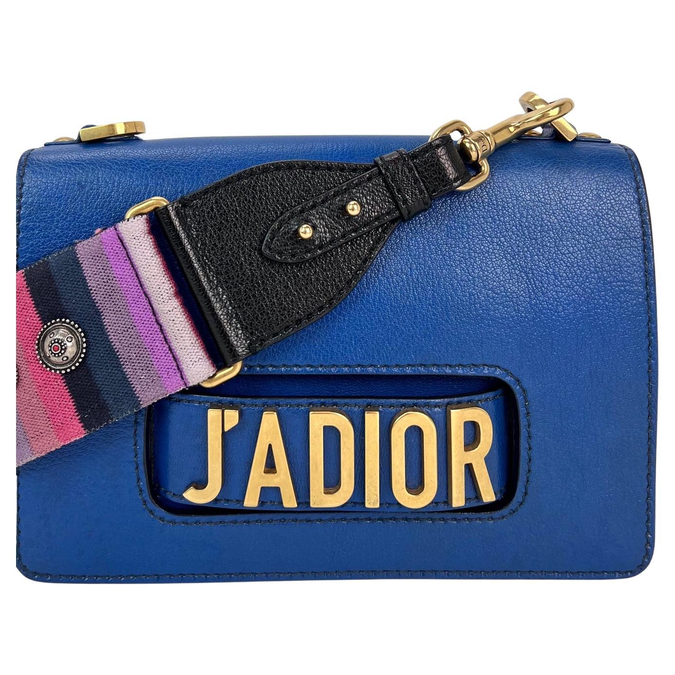 Christian Dior CD J'ADIOR Blue Flap Leather Shoulder Bag
