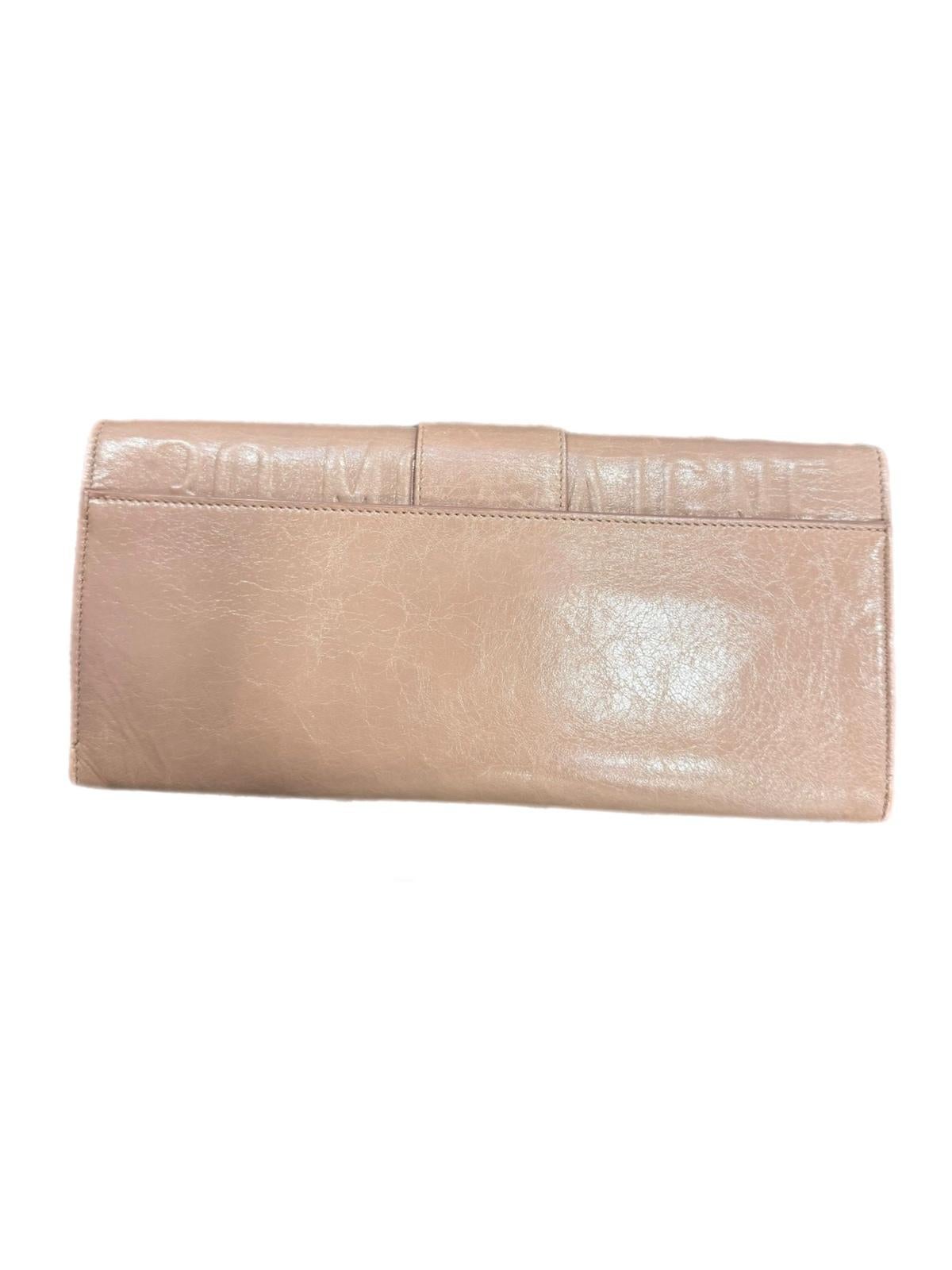 Women's Christian Dior CD Logo Chain Wallet Bag Beige For Sale
