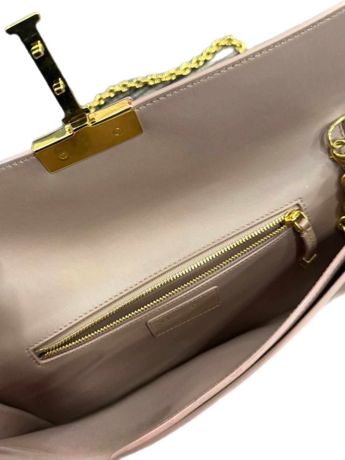 Christian Dior CD Logo Chain Wallet Bag Beige For Sale 3
