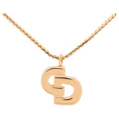 Christian Dior CD Logo Pendant Necklace