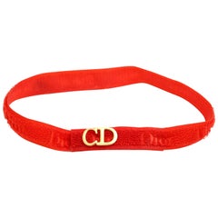 Christian Dior "CD" Logo Red Choker