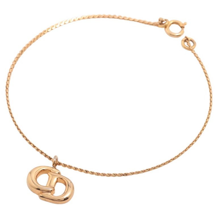 Christian Dior CD Logo Rope Chain Bracelet For Sale at 1stDibs 