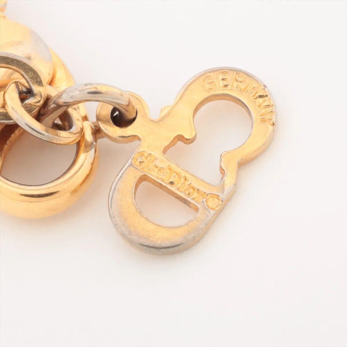 Christian Dior CD Logo Round Twist Pendant Necklace For Sale 1