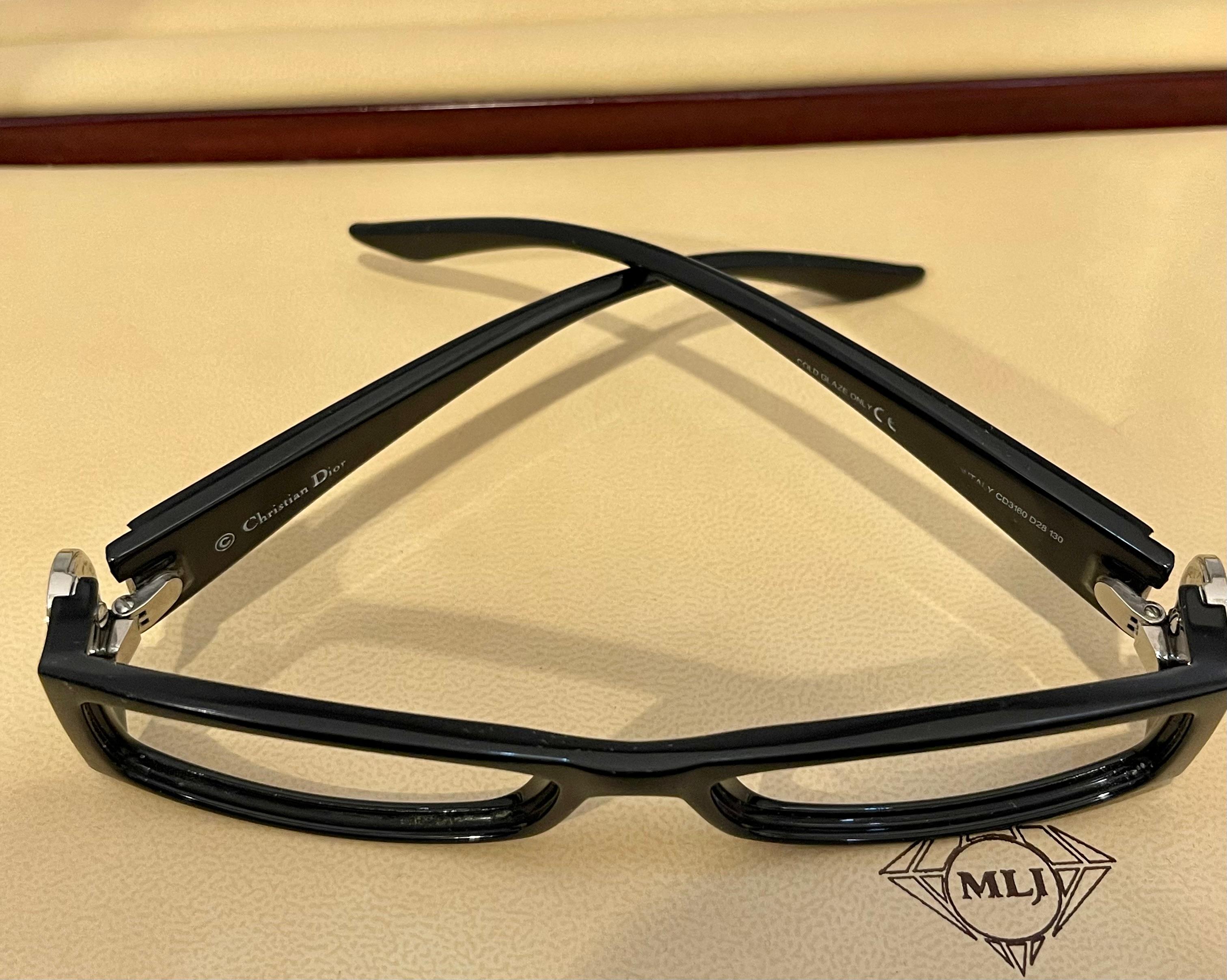 CHRISTIAN DIOR CD3160 D28  130 Italy Black/Grey Pearl Eyeglasses Frame  2