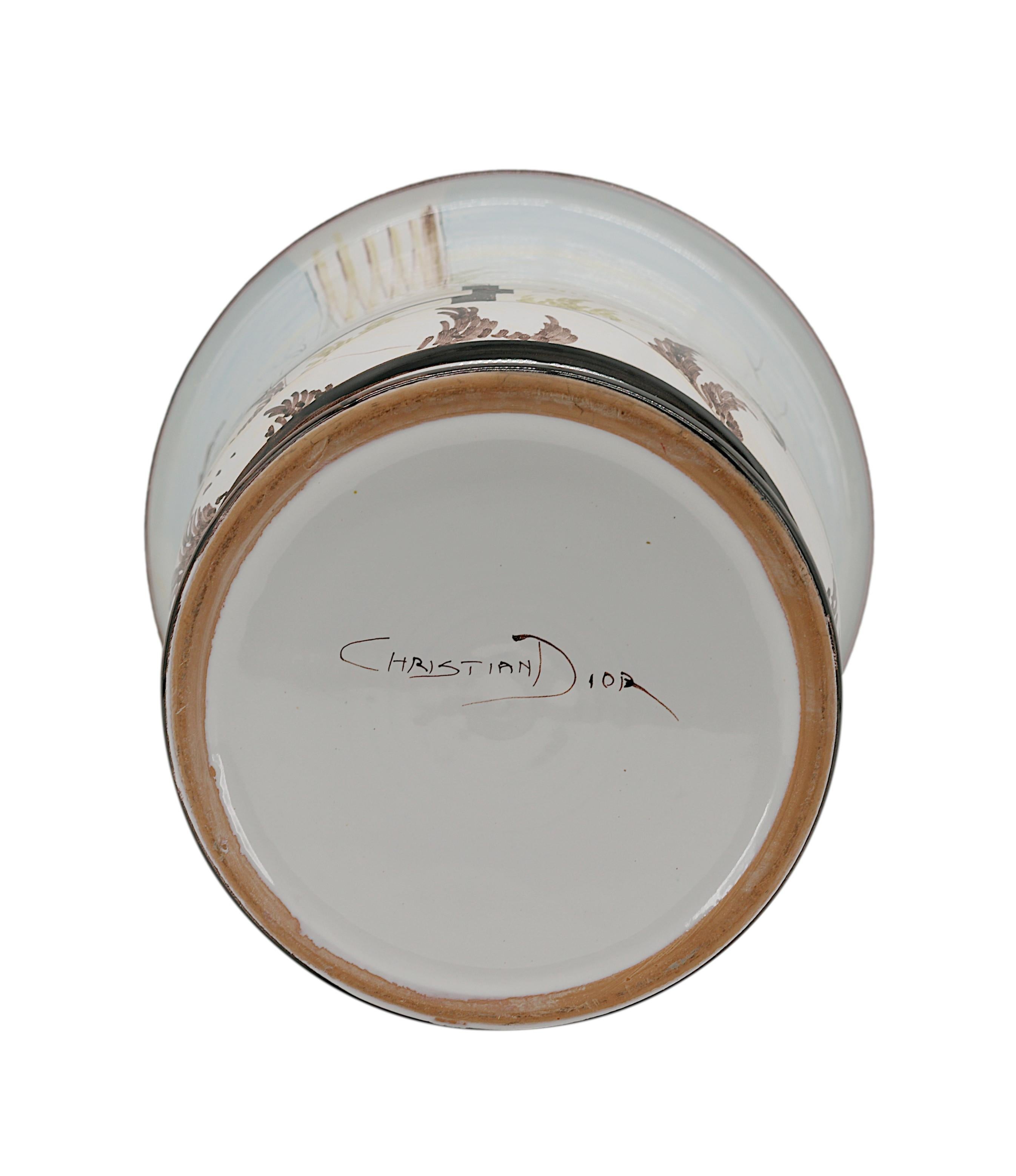 Christian DIOR Ceramic Vase 1980s For Sale 8