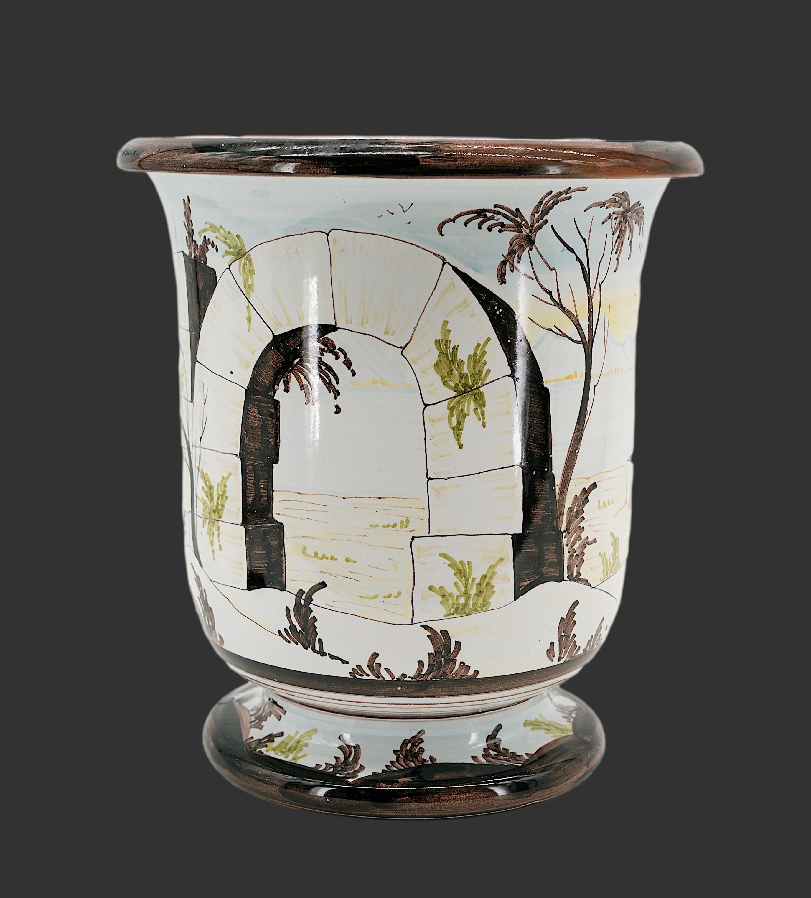 Ceramic  vase by Christian DIOR, France, 1980s. Height : 27.5cm (10.8