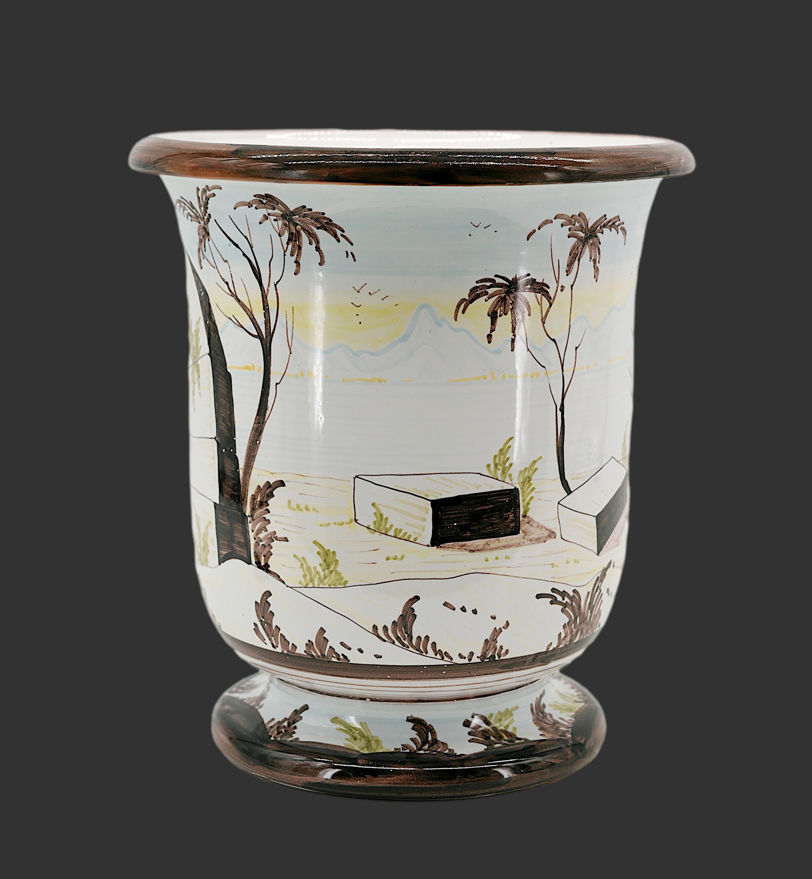 Christian DIOR Ceramic Vase 1980s In Excellent Condition For Sale In Saint-Amans-des-Cots, FR