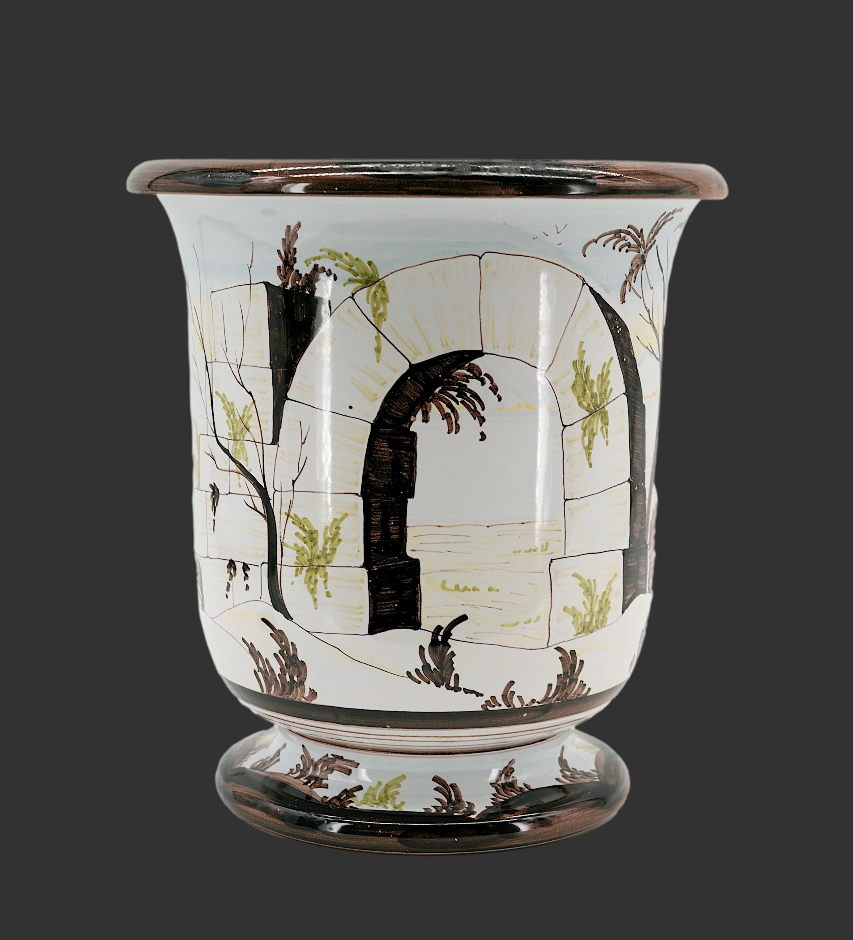 Christian DIOR Ceramic Vase 1980s For Sale 4