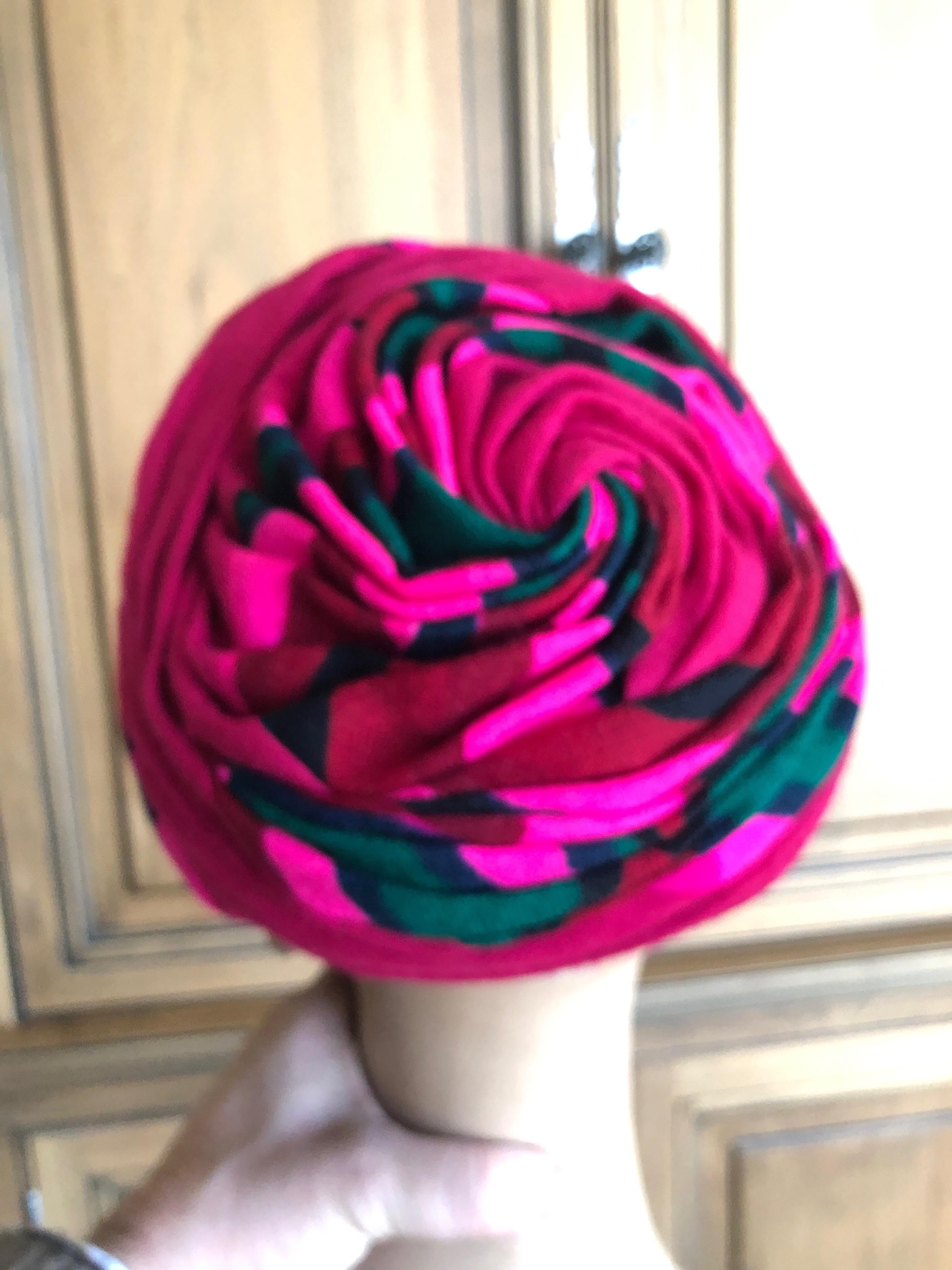 Christian Dior Chapeaux Colorful 60's Turban   For Sale 2