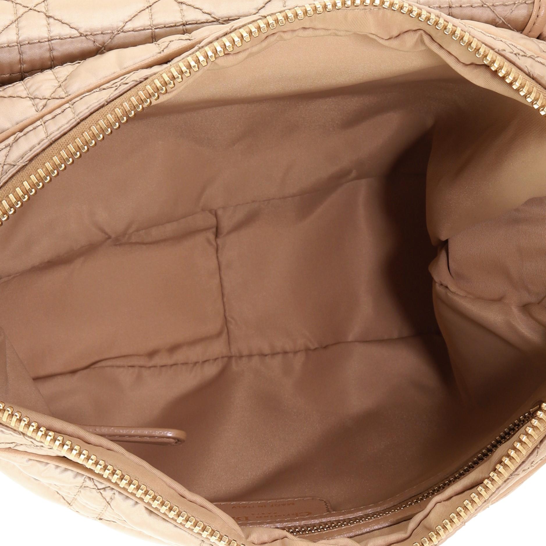 Christian Dior Charming Pocket Shoulder Bag Cannage Quilt Nylon 1