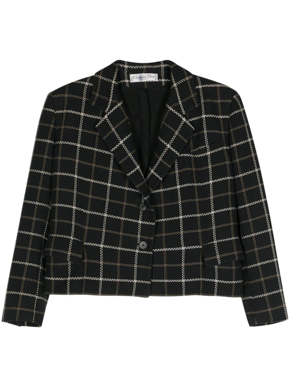 Christian Dior Check-Pattern Box Jacke im Zustand „Gut“ im Angebot in Paris, FR