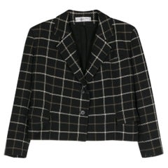 Christian Dior Check-Pattern Box Jacket