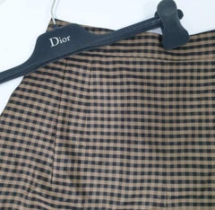Christian Dior Checkered Silk Mini Shorts