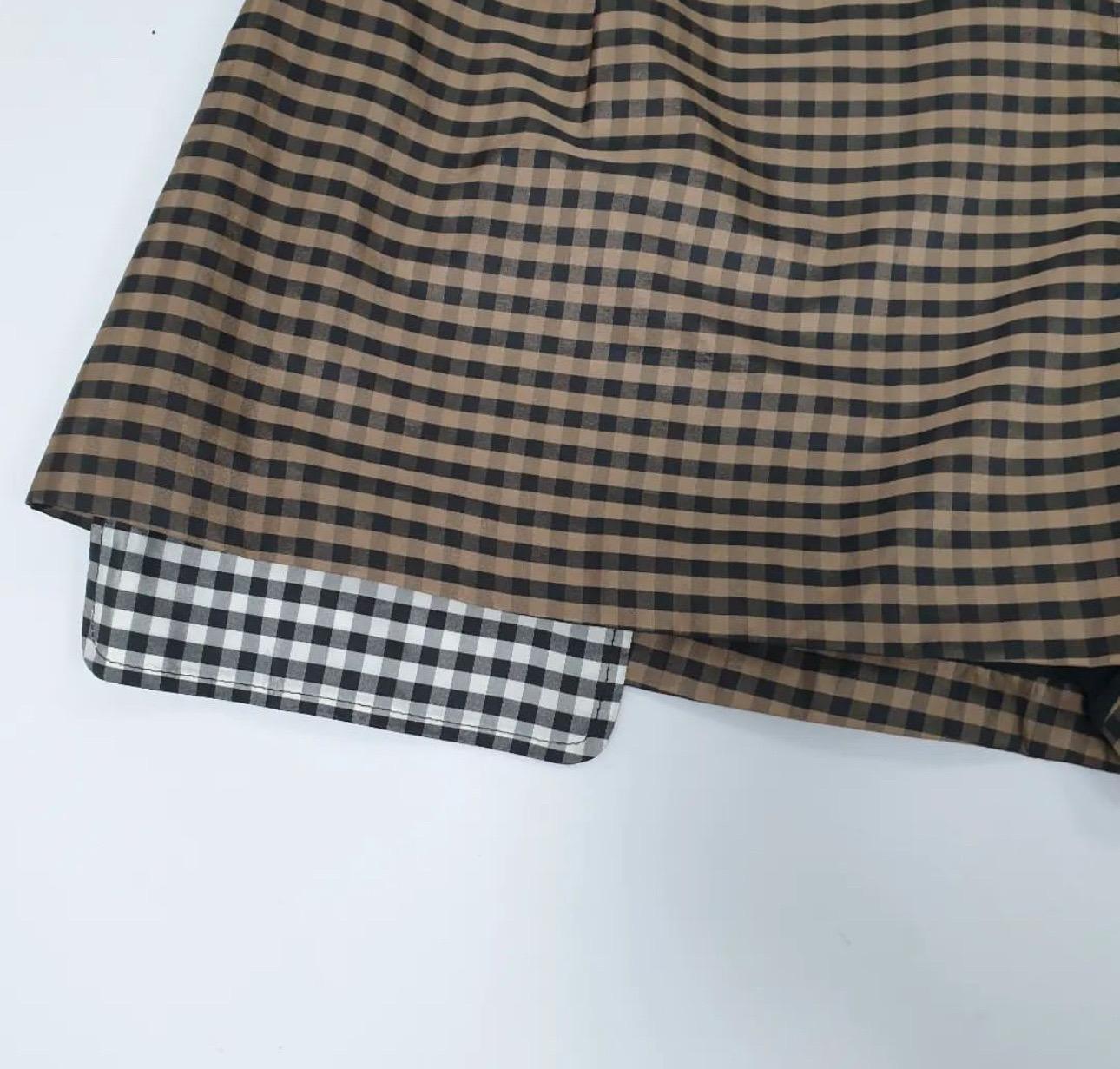 Christian Dior Checkered Silk Mini Shorts In Excellent Condition In Krakow, PL