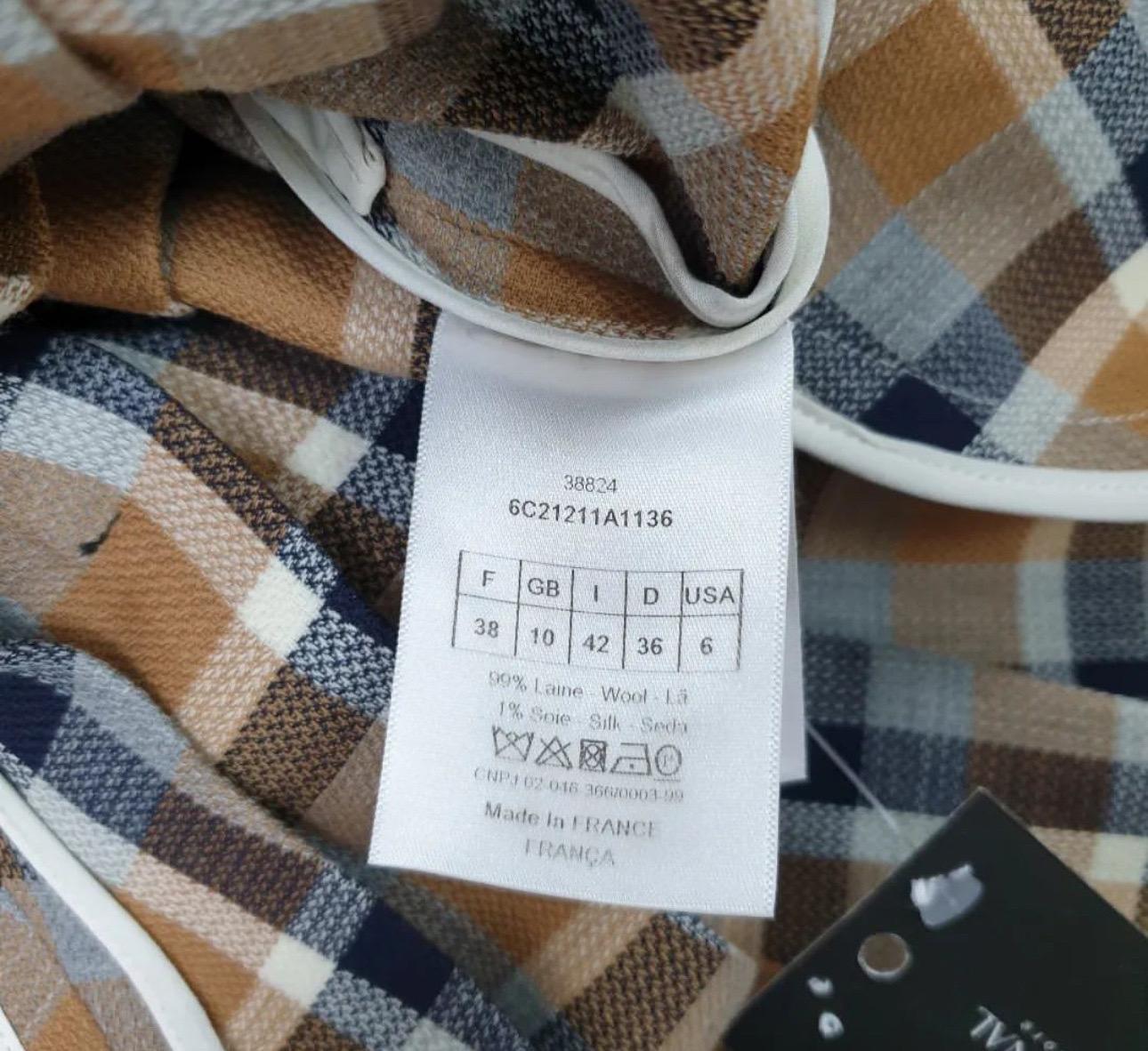 Christian Dior Checkered Wool Blouse Jacket  2