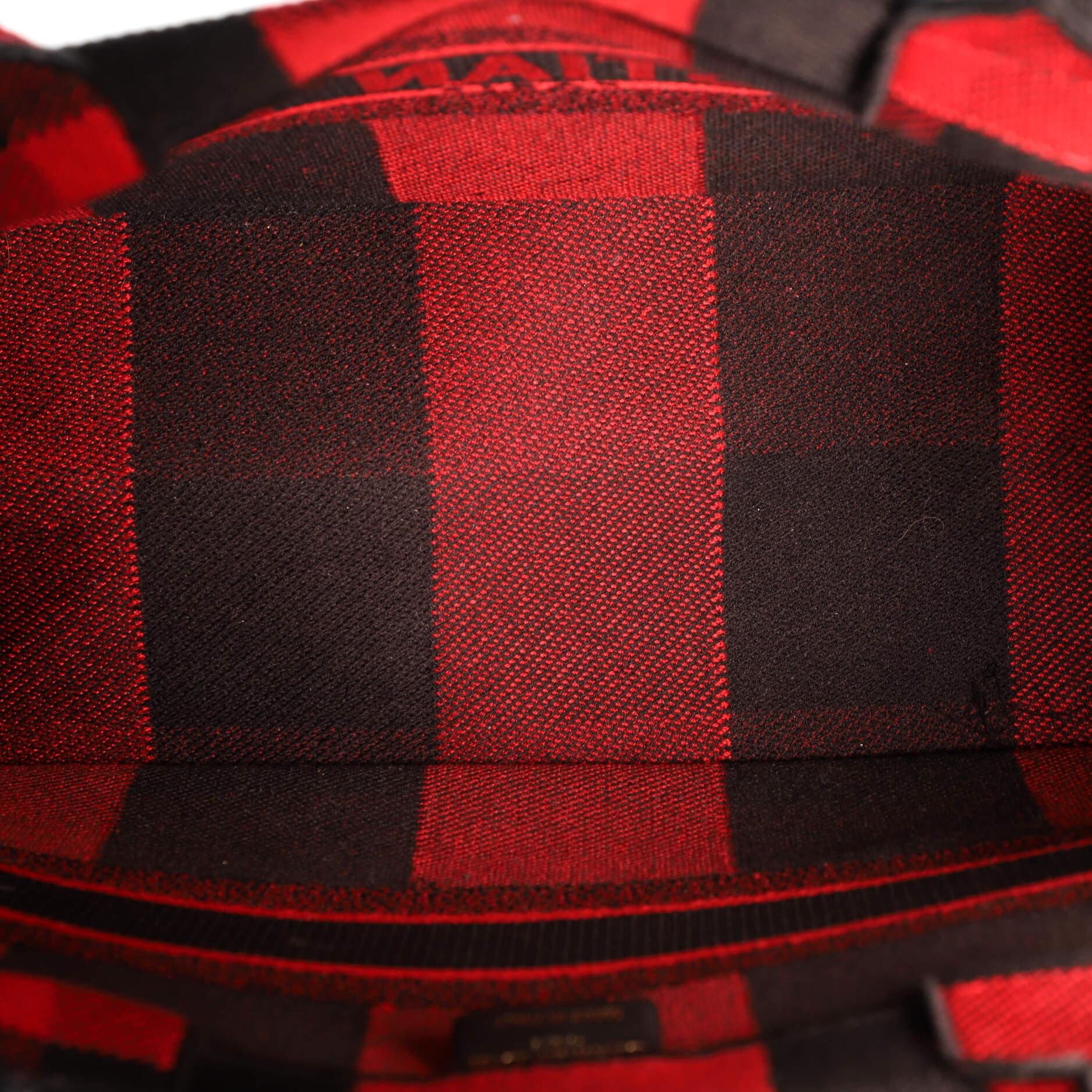 Christian Dior Check'N'Dior Book Tote Plaid Canvas Medium In Good Condition In NY, NY