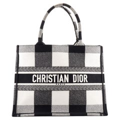 Christian Dior Check'N'Dior Book Tote Plaid Canvas Small at 1stDibs